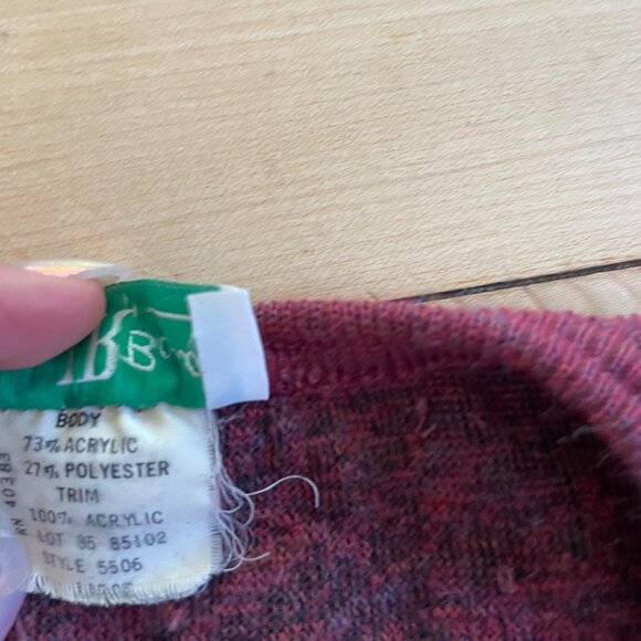 Vintage 80s Red Sweater Sears JR Bazaar Retro Preppy Soft Girl Fall Look Sz XS-S - Picture 6 of 10